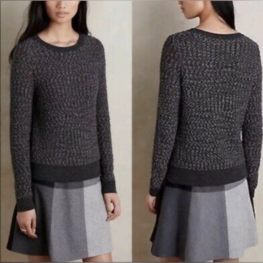 MOTH Sm WOOL Blend Cottagecore Elevated Grandpa Arbor Boucle Textured Sweater